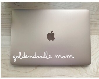 Goldendoodle Mom Car Decal, Doodle Mom Gift, MacBook Decal Dog, Luggage Decal, Decals for Tumblers, Dog Water Bottle Decal, Glossy Vinyl