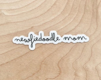 Newfiedoodle Mom Sticker, Newfypoo, Newfadoodle, Dog Mom Sticker, Dog Laptop Sticker, Dog Water Bottle Sticker, Water Resistant Glossy