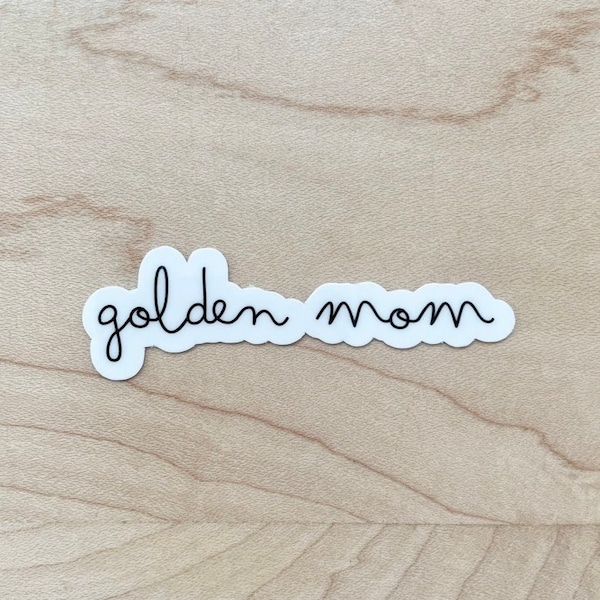 Golden Mom Sticker, Golden Retriever Dog Mom Sticker, Dog Mom Sticker, Dog Laptop Sticker, Dog Water Bottle Sticker, Water Resistant Glossy