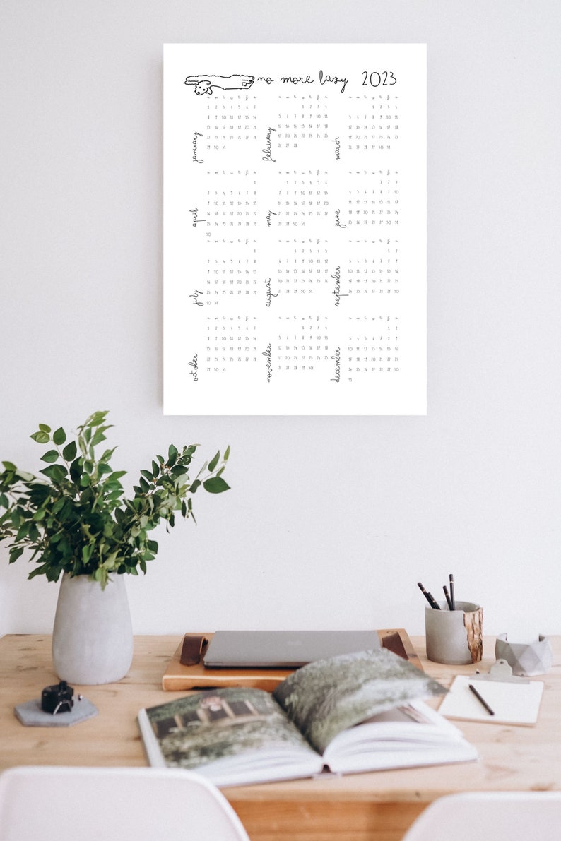 2023 Printable Doodle Year Calendar Doodle Mom Gift Etsy