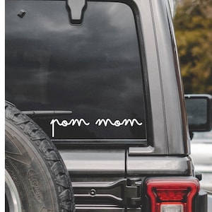Pom Mom Decal, Pomeranian Mom Gift, MacBook Dog Decal, Dog Luggage Decal, Tumbler Decal, Dog Water Bottle Decal, Glossy Vinyl