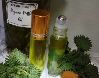 Organic Homemade Nettle Oil Roller Bottles | Hair Growth | Anti-Aging | Dandruff | Wrinkle Care