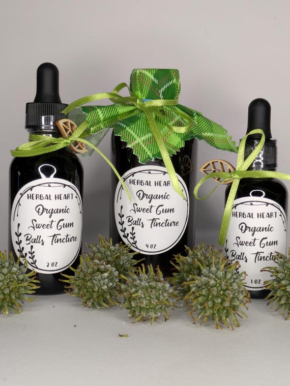 Organic Sweet Gum Ball Tincture | Herbal Extract for Immune & Respiratory Support | Natural Wellness Remedy