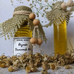 Organic Homemade Chamomile Oil | Sleep Aid | Anxiety | Nerve Discomfort | Reduce Acne | Hydrates Skin