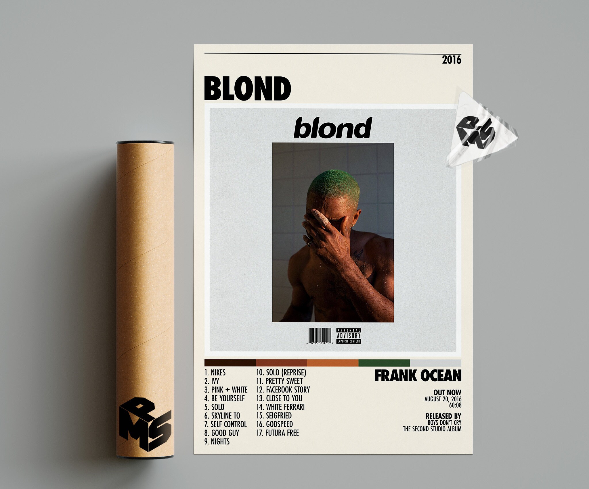 Frank Ocean "Blond" Music Album HD Printed Art Poster Wall Decor Multi Sizes