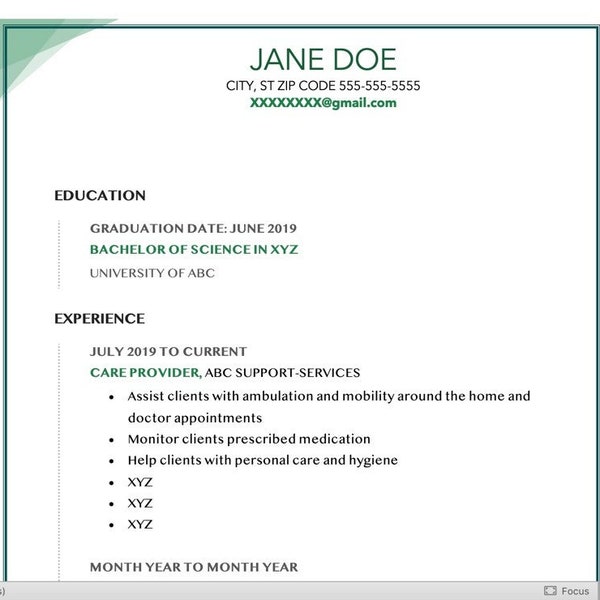 Basic Resume Template