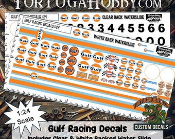 Gulf Racing - Personalize Your Diorama, Car, Truck, Derby Car or Any Project
