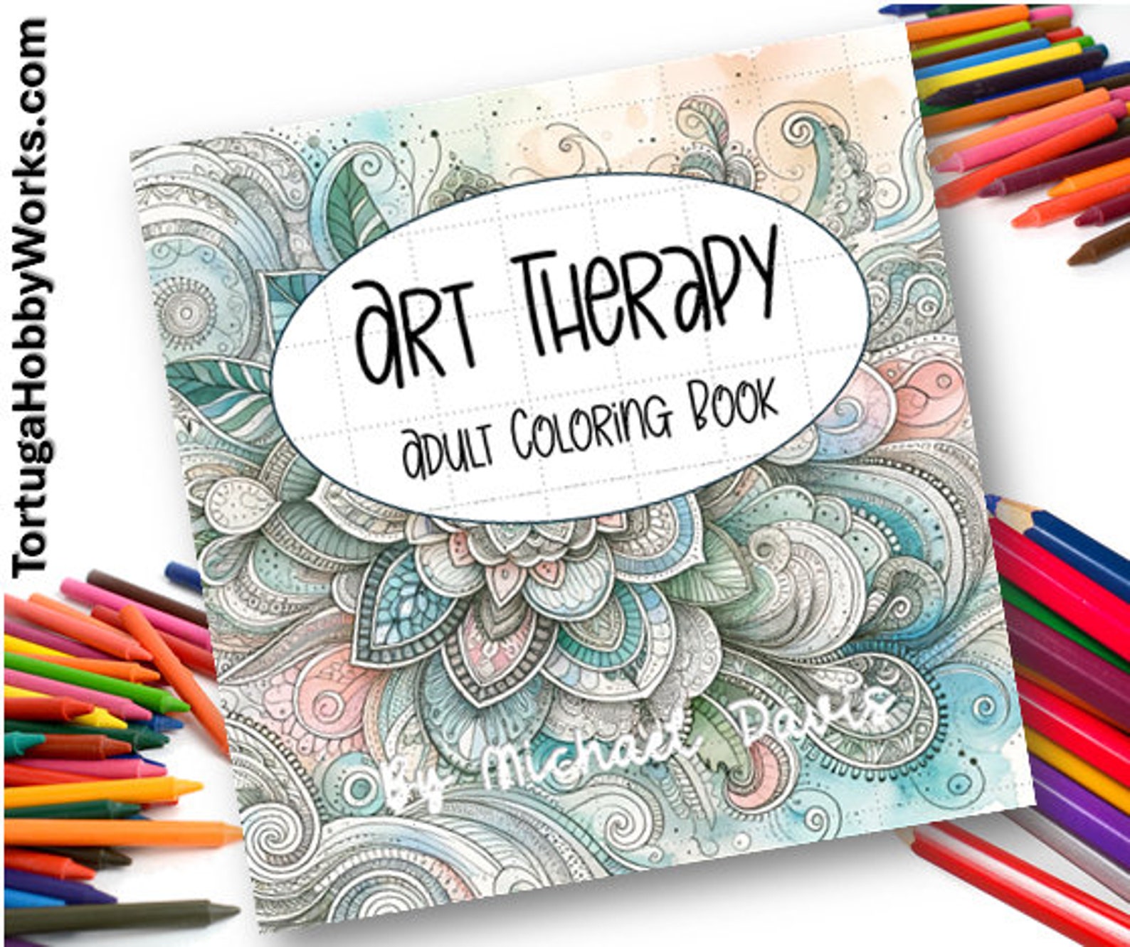 Art Therapy Coloring Book - 100+ Pages of Coloring - Crayons, Colored ...