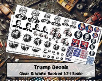 Trump - Personalize Your Diorama, Car, Truck, Derby Car or Any Project