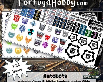 Autobots - Waterslide Decals for Your favorite Hobby, Models Derby