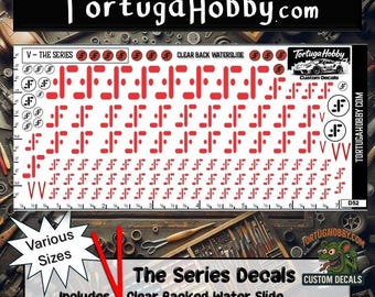 V The Series Water Slide Decals - Models, Derby Cars and other Movie Projects
