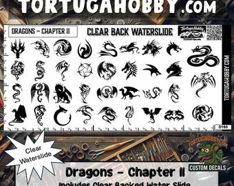 Dragons - Chapter II - Decals: 1/24, 1/64 Scale - Model Car, Diorama