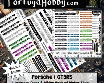 Porsche Waterslide Decals - Great for Models, Derby or Other Projects