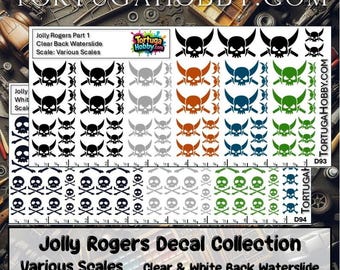 Jolly Rogers Waterslide Decals - Customize Your Next Model or Derby Car