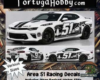 Area 51 Racing Decals - Waterslide Decals for Your favorite Hobby, Models Derby