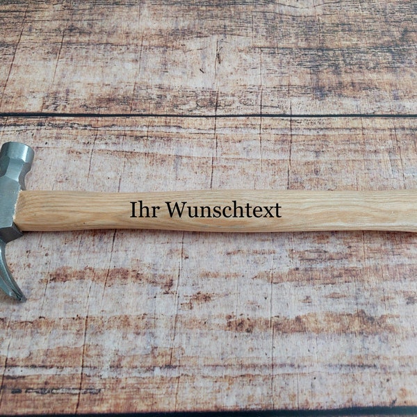 Hammer mit Gravur personalisiert Klauenhammer Geschenk Vater Opa Geburtstag Wudeko