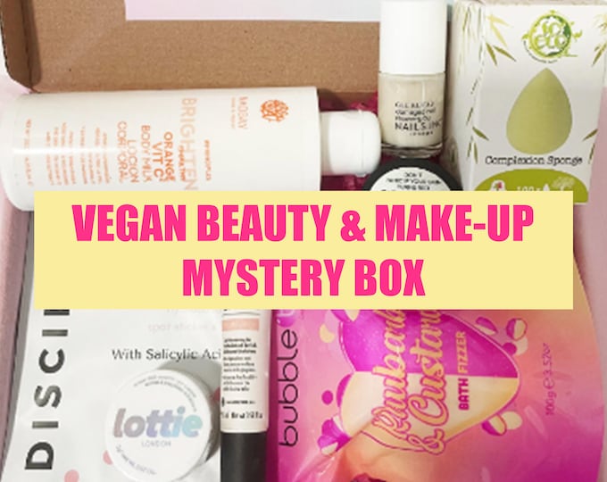 Vegan Beauty and Makeup Mystery Box Gift For Her Self Care Gift Handmade Box Birthday Box Surprise gift Box Happy Valentine's Day gift box