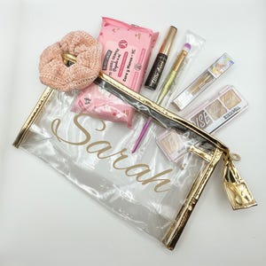 Personalisiertes Care Paket mit Make-up Tasche Junggesellinnenabschied Geschenk Tasche Gastgeschenk für Teen Girl Slumber Party Verwöhn-Spa-Geschenk für Mom To Be