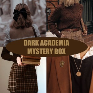 Dark Academia Mystery Box Thrifted Kleidung Bündel Überraschungsbox Vintage Kleidung Vintage Stil Box Braun Palette Geburtstagsgeschenk Muttertag Bild 1