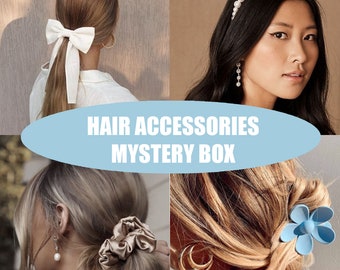 Haarschmuck Mystery Box Sommer Box Geburtstag Geschenk für Sie Haarspange Haarschleife Stirnband Scrunchie Haarnadel Überraschungsbox Valentinstag Box