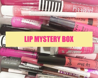 Mystery Lip Box Geschenk für sie Self Care Geschenkbox Make Up Geschenkbox Überraschungsbox mit Lippenstiften lipgloss, Lippenstift Happy Valentine's Day Box