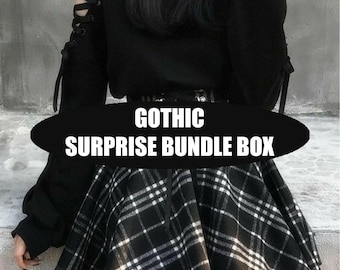 Gothic Surprise Bundle Box Thrifted Clothing Box vintage clothes box black palette spring style gift for her birthday personalized gift box