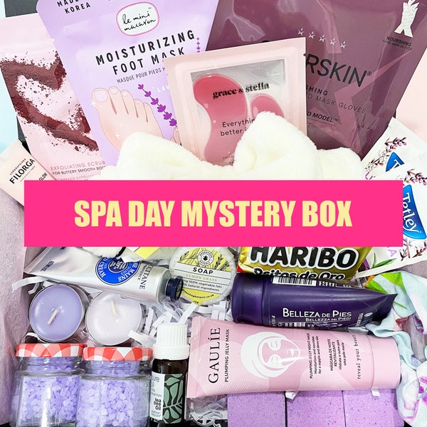 Mystery Spa Box Self Care Box Birthday Gift Box Pamper Box For Her Spa Day Box Surprise Box Relax Mystery Box Happy Valentine's Day gift box