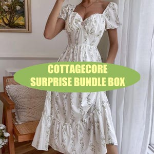 Cottagecore Surprise Bundle Box Thrifted Clothing Box vintage clothes box green palette spring style gift for her birthday personalized box