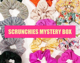 Scrunchies Mystery Box Haarschmuck Geschenkbox Scrunchies Tasche Geburtstagsbox Haargummi Tasche Haarsüße Weihnachtsbox Halloween