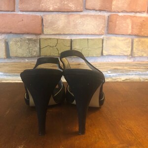 Vintage 1970s Black Garolini Slingback Heels image 3