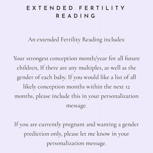 Extended Fertility Reading