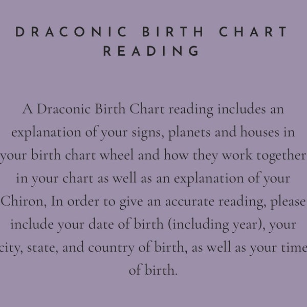 Complete Draconic Birth Chart Reading