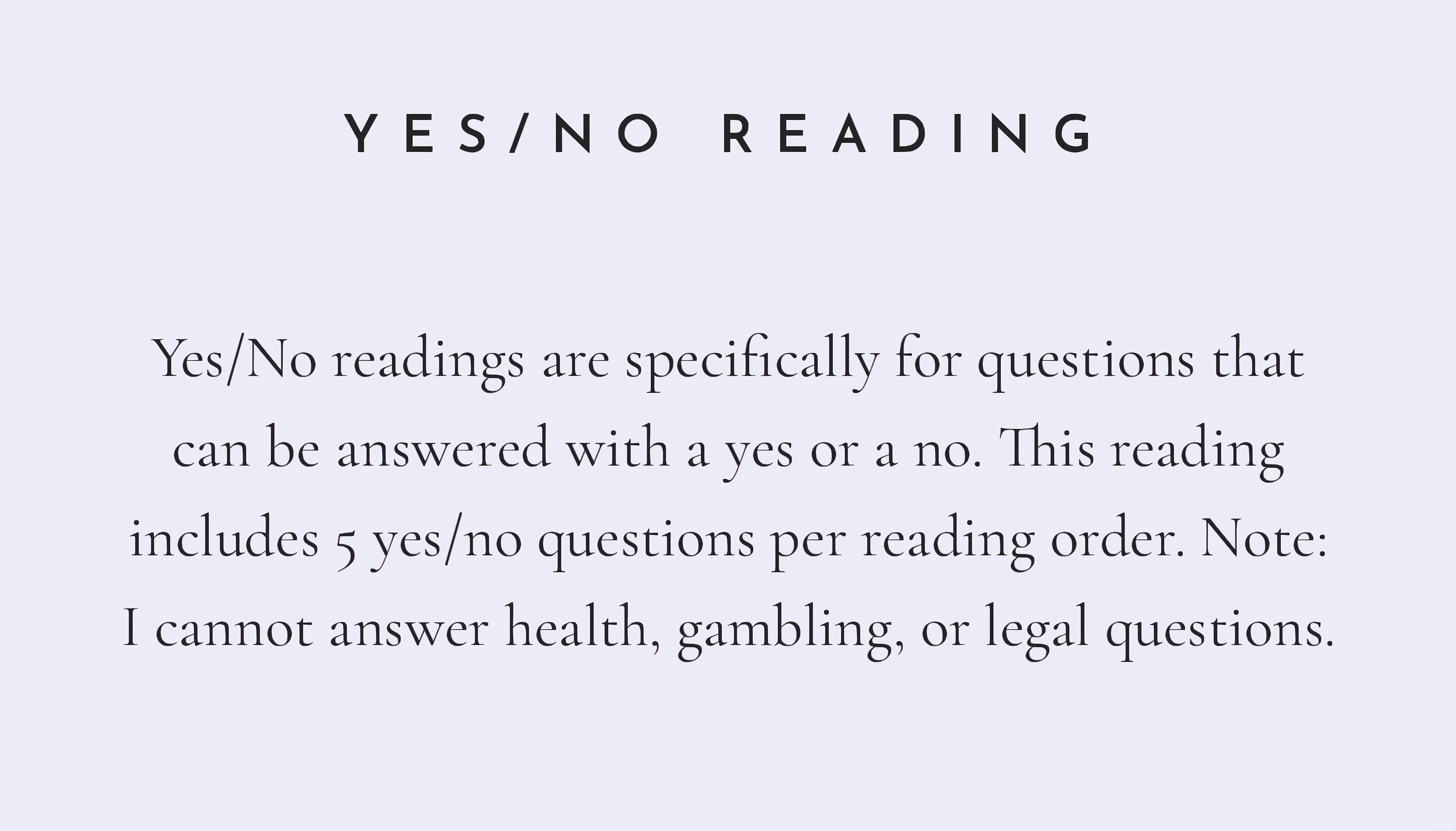 Answering Yes-No Questions with the Tarot
