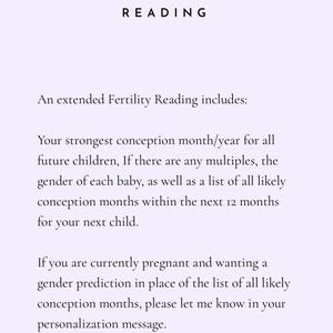 Extended Fertility Reading