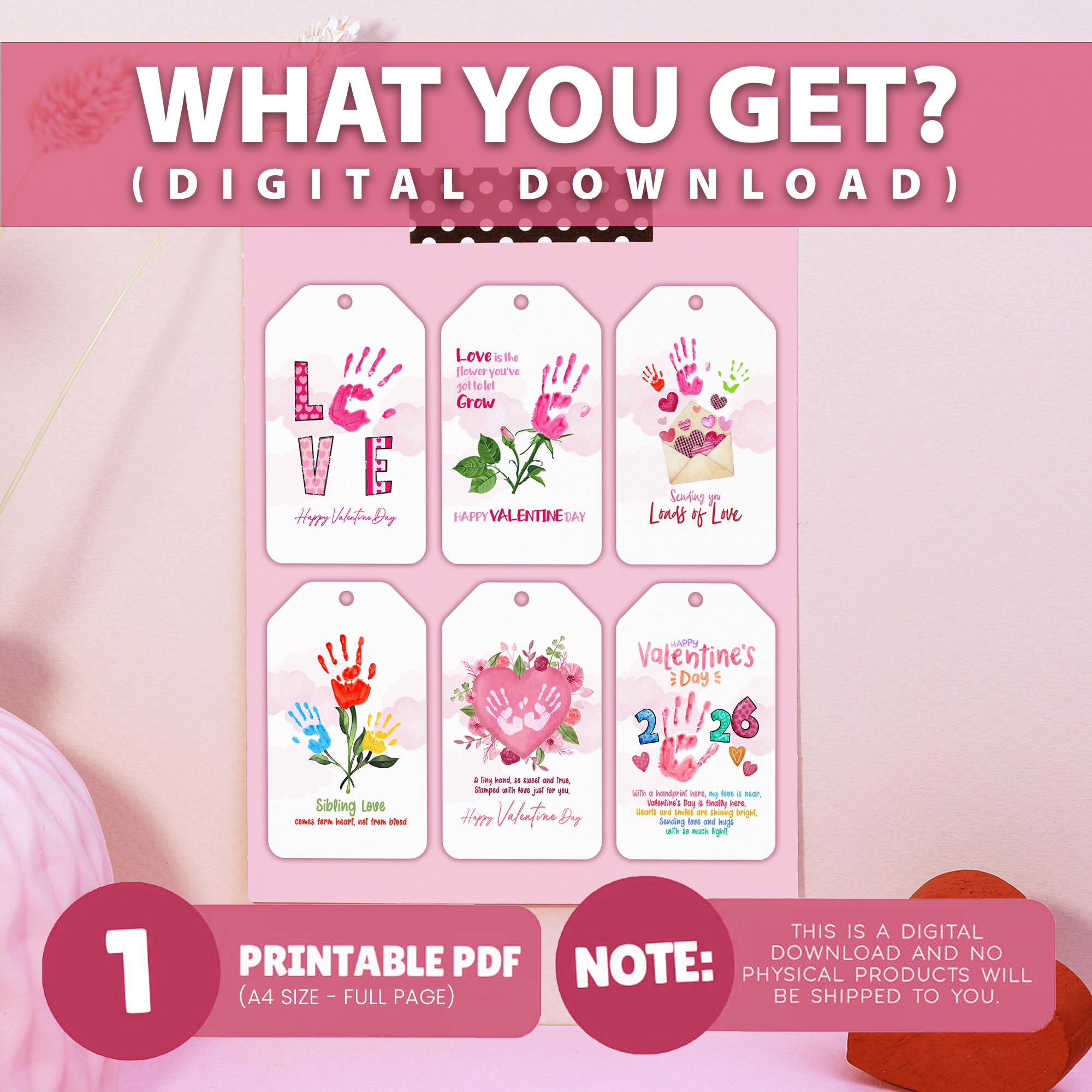 Valentine Gift Tags, Kids Love Cute Printable Kids Valentine Tags ...