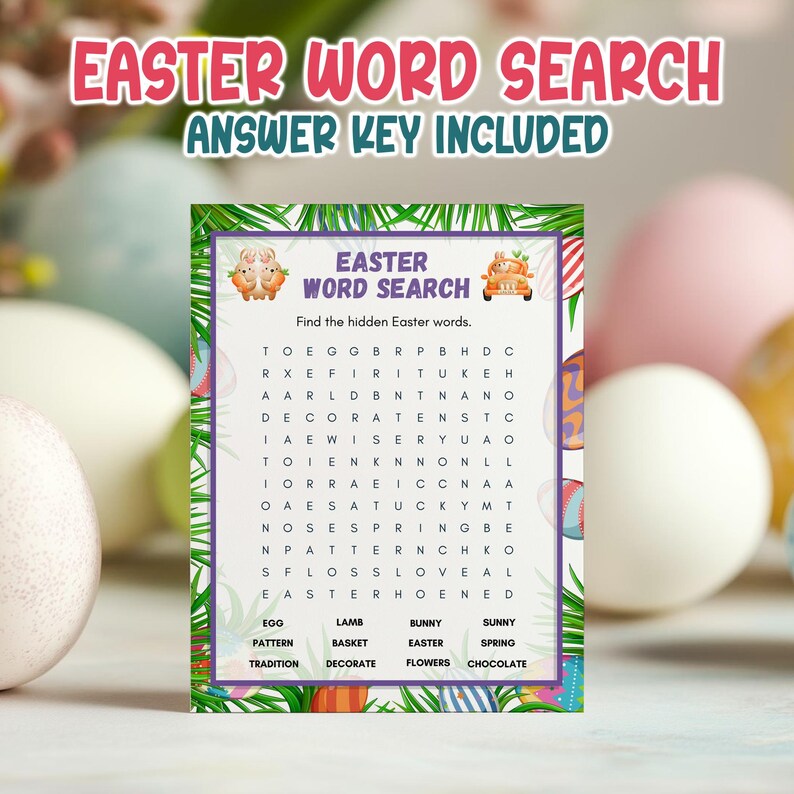 Easter Word Find Game, Easter Word Search Game, Printable Easter Game ...
