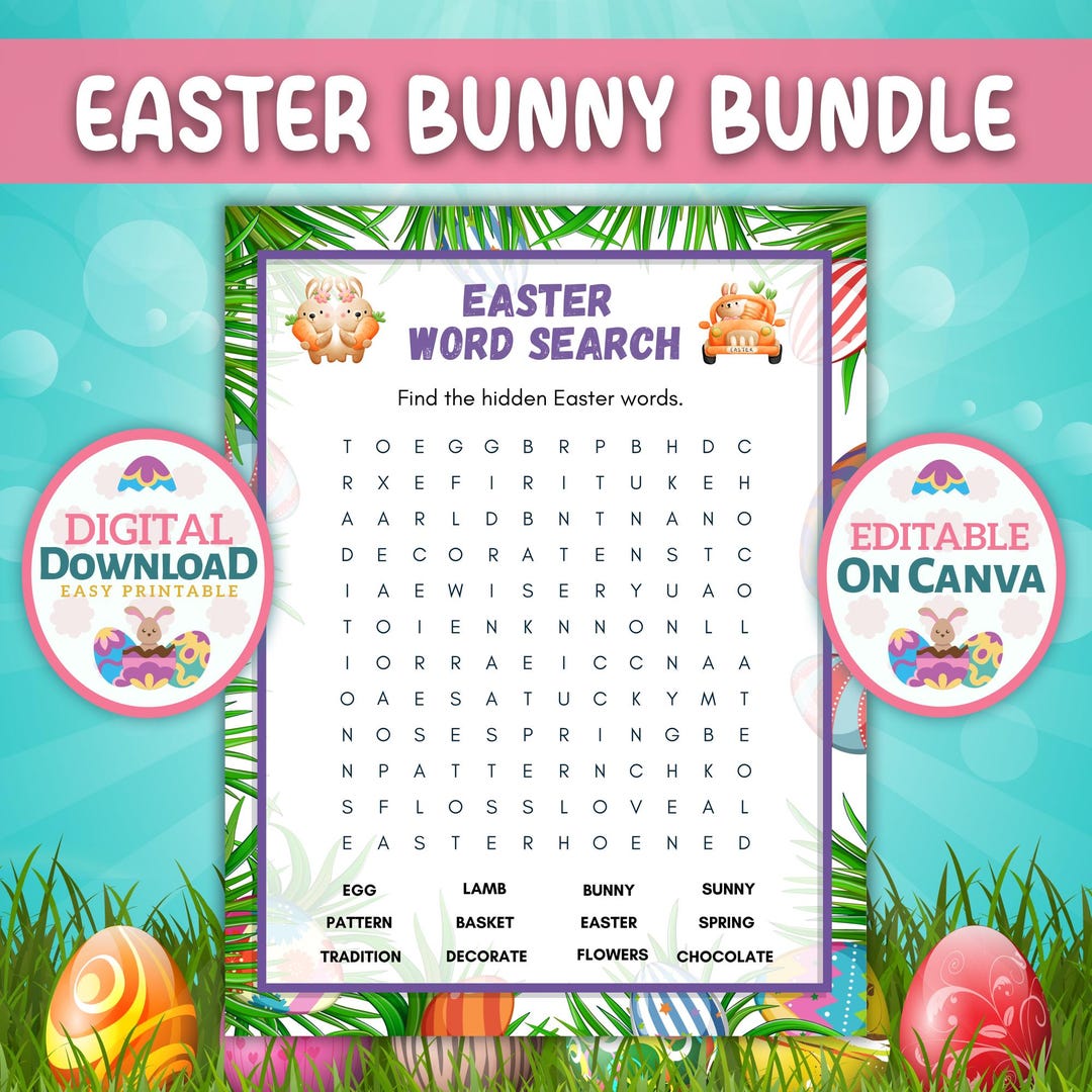 Easter Word Find Game, Easter Word Search Game, Printable Easter Game ...