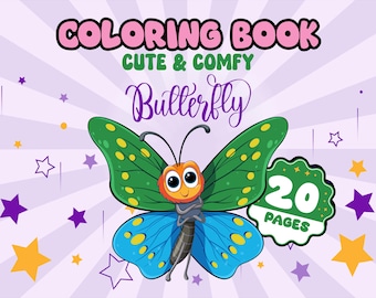 Butterfly Coloring Book for Kids: 20 Fun Pages (Digital Download)