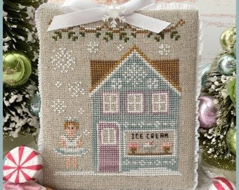 It's Sew Emma Cross Stitch Pattern Prim Village W/ Enamel Charm It's Sew Emma Cross Stitch Pattern Prim Village W/ Enamel Charm