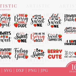 Strawberry Svg, Strawberry Shortcake Sticker Svg, Summer Svg, Sweet One Svg, Berry Sweet Svg, Strawberry Patch Svg, 1st Birthday Girl Svg