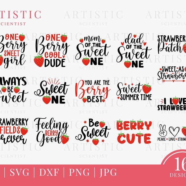 Strawberry Svg, Strawberry Shortcake Sticker Svg, Summer Svg, Sweet One Svg, Berry Sweet Svg, Strawberry Patch Svg, 1st Birthday Girl Svg