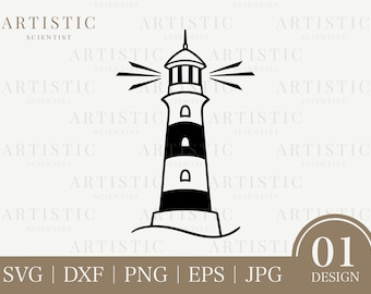 Lighthouse Svg, Lighthouse Png, Wave With Lighthouse Svg, Beach Nautical Ohio Beach Svg, Lighthouse and Waves Svg, Leuchtturm Svg Png Cricut