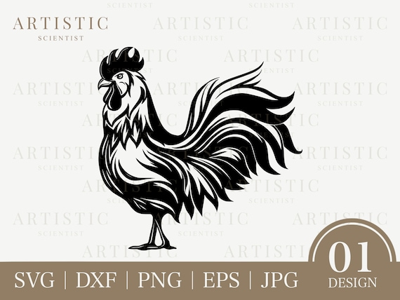 Rooster Svg, Rooster Png, Chicken Svg, Chicken Coop Barn Svg, Farmhouse Farm Life Animal Hen Chick Chickens Clipart EPS Cut File Cricut