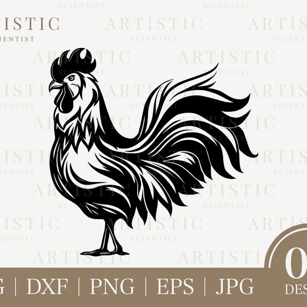 Rooster Svg, Rooster Png, Chicken Svg, Chicken Coop Barn Svg, Farmhouse Farm Life Animal Hen Chick Chickens Clipart EPS Cut File Cricut