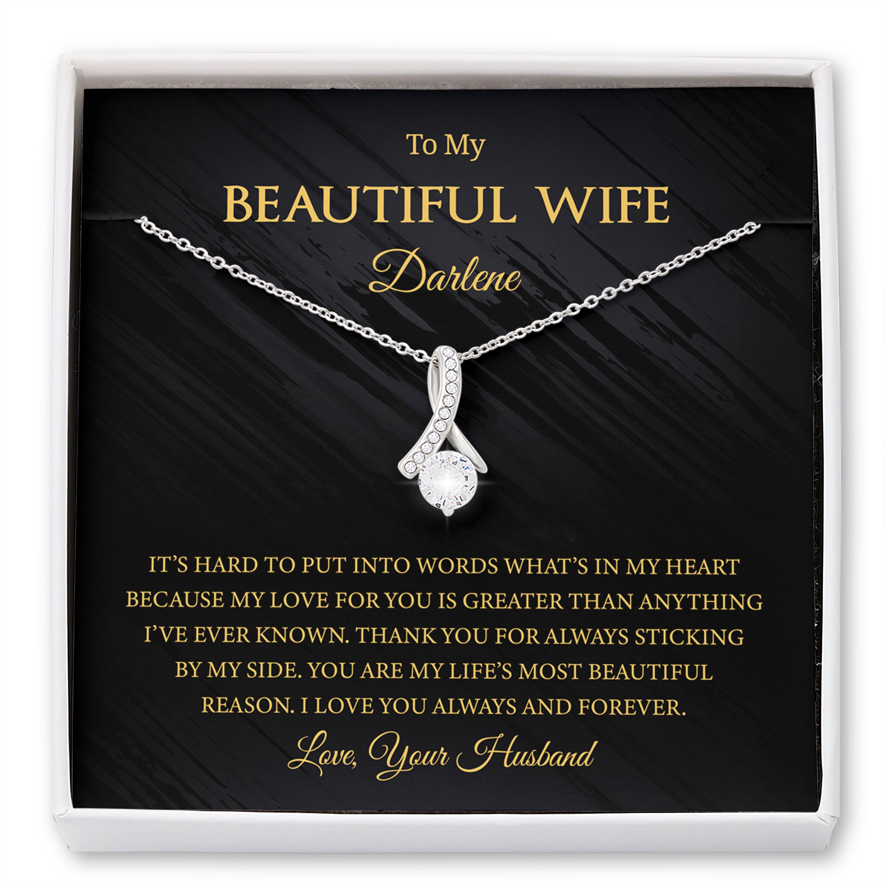 DESTWA Sentimental Gifts for Wife from Husband, Birthday Gifts for Wife, Gifts for Her, Gifts for Wives, Presents for Wife, Best Gift for My Wife