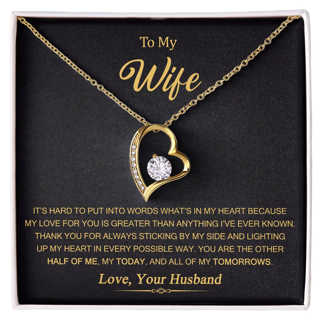 To My Wife Necklace Jewelry Gift for Wife Anniversary Wife Birthday Gift Romantic Gift From