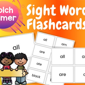 Kindergarten | Dolch Sight Word Flashcards | Education Printables | Early Learning | Daycare Printable | Homeschool Curriculum | Flash Cards