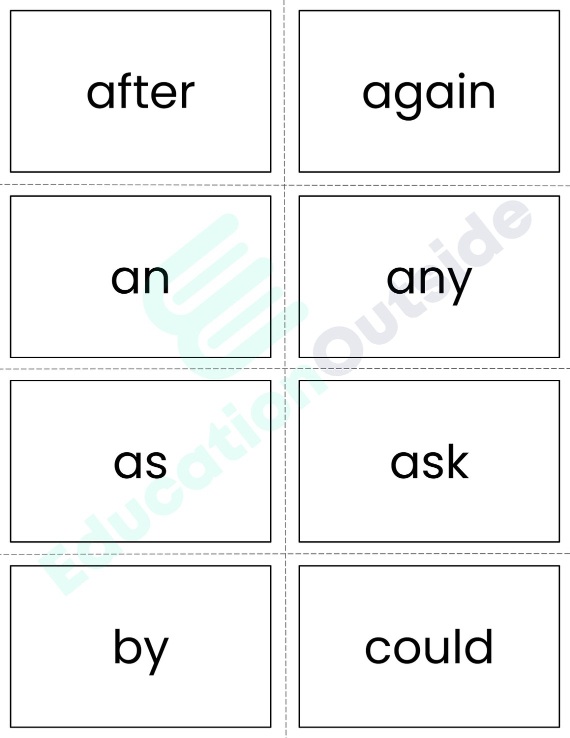 Dolch Sight Words 3rd Grade Flash Cards Home Schooling Printable Flash ...