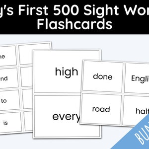 Mega Bundle | Frys Sight Words | Sight Word Cards | Education Printables | Flashcards | 1st Grade | 2nd Grade | 3rd Grade | Kindergarten