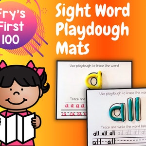 100 Sight Words | Fry Sight Words | Playdough Mats | First Grade ...